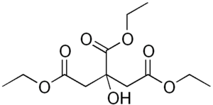 Struktur von Citronensäuretriethylester