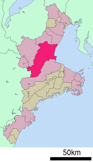 Lage Tsus in der Präfektur