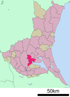 Lage Tsuchiuras in der Präfektur