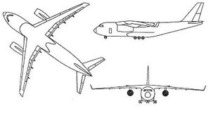 3-Seiten-Sicht der Tu-330