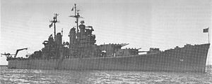 USS Fall River (CA-131) im August 1945