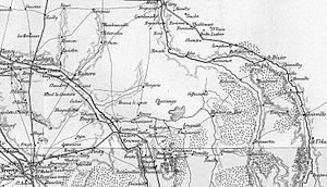 Das Aufmarschgebiet der französischen Armee und der "Schlesischen Armee" mit Brienne mittig im Süden