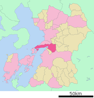 Lage Ukis in der Präfektur