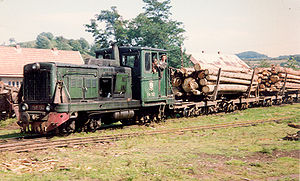 Waldbahn bei der Arbeit in Ust-Tschorna