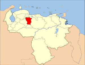 Karte Bistum San Carlos de Venezuela