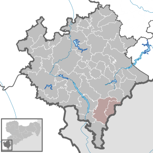 Lage der Verwaltungsgemeinschaft Markneukirchen im Vogtlandkreis