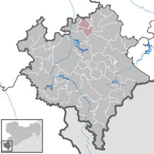 Lage der Verwaltungsgemeinschaft Netzschkau-Limbach im Vogtlandkreis