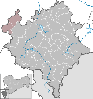 Lage der Verwaltungsgemeinschaft Pausa im Vogtlandkreis