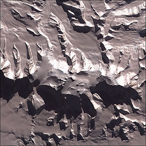 Mount Vinson, Satelliten-Aufnahme der NASA