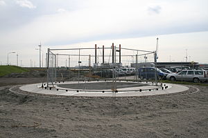 Fundament einer Enercon E-82 im Windpark Westereems