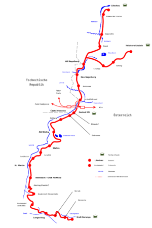 Strecke der Waldviertler Schmalspurbahnen