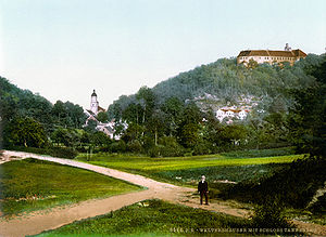 Waltershausen und Schloss Tenneberg um 1900