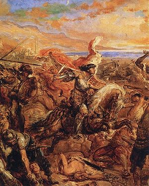 König Wladyslaw während der Schlacht bei Warna(nationalromantisches Gemälde von Jan Matejko, 1879)