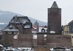 Feldseite der Burg Wendelstein