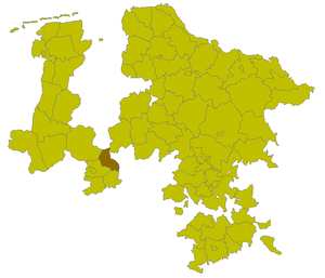 Lage des Kreises Wittlage in der Provinz Hannover