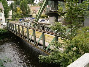 Wupperbrücke TiergartentreppeEhemalige Gaswerkbrücke