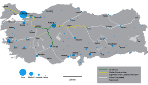 Strecke der Hochgeschwindigkeitsstrecke Ankara–Konya