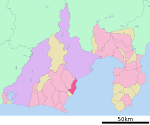 Lage Yaizus in der Präfektur