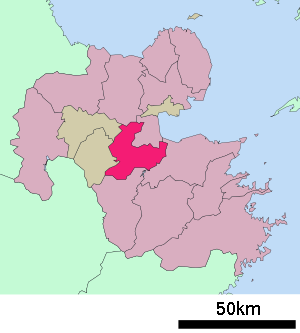 Lage Yufus in der Präfektur