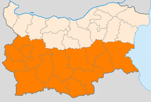Karte Bistum Sofia und Plowdiw