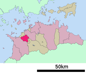 Lage Zentsūjis in der Präfektur