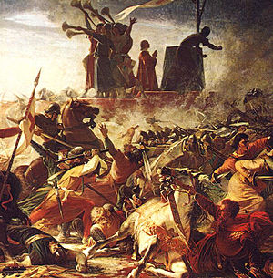 Schlacht von Legnano, Gemälde von Amos Cassioli