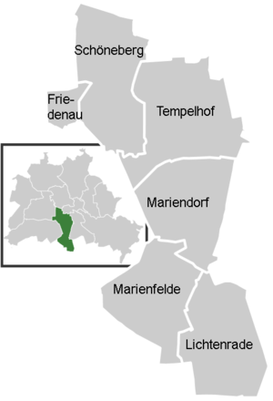 Ortsteile im Bezirk Tempelhof-Schöneberg