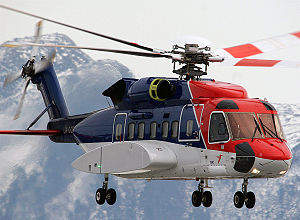 Eine S-92 der norwegischen Firma CHC Helikopter Service