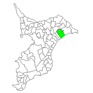 Lage Sōsas in der Präfektur