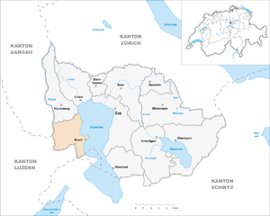 Karte von Gemeinde Risch/Rotkreuz