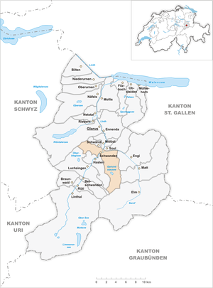 Karte von Schwanden