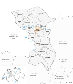 Karte von Walliswil bei Wangen