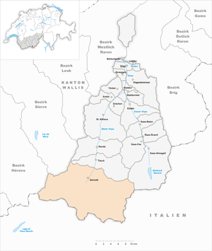 Karte von Zermatt