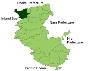 Lage Wakayamas in der Präfektur