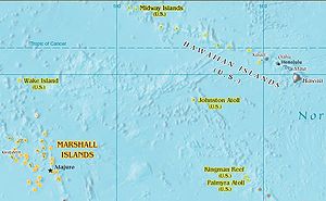 Lage der Midwayinseln