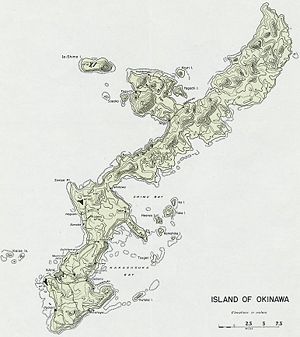 Karte der Insel Okinawa