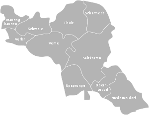 Ortsteile der Stadt Salzkotten
