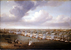 Gemälde der Schlacht von Nicolas Pocock