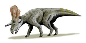 Lebendrekonstruktion von Torosaurus