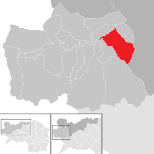 Lage der Gemeinde Öblarn in der Expositur Gröbing (anklickbare Karte)