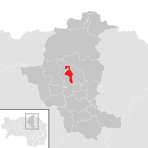 Lage der Gemeinde Aflenz Kurort im Bezirk Bruck an der Mur (anklickbare Karte)