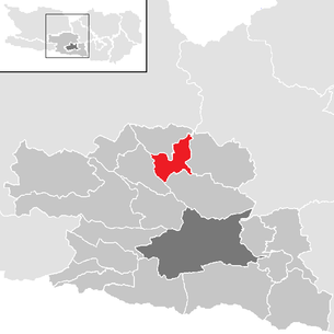 Lage der Gemeinde Afritz am See im Bezirk Villach-Land (anklickbare Karte)