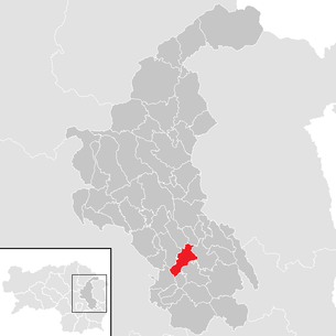 Lage der Gemeinde Albersdorf-Prebuch im Bezirk Weiz (anklickbare Karte)