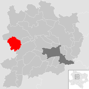 Lage der Gemeinde Albrechtsberg an der Großen Krems im Bezirk Krems-Land (anklickbare Karte)
