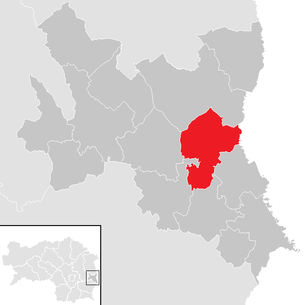 Lage der Gemeinde Altenmarkt bei Fürstenfeld im Bezirk Fürstenfeld (anklickbare Karte)