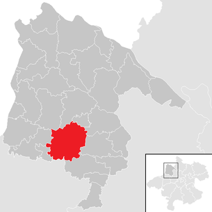 Lage der Gemeinde Andorf im Bezirk Schärding (anklickbare Karte)