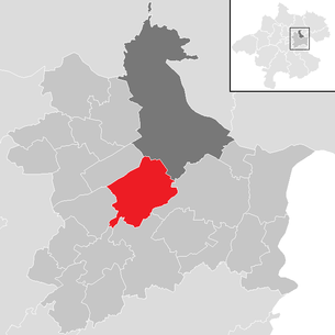 Lage der Gemeinde Ansfelden im Bezirk Linz-Land (anklickbare Karte)