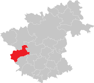 Lage der Gemeinde Arbesbach im Bezirk Zwettl (anklickbare Karte)