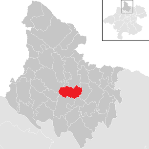 Lage der Gemeinde Arnreit im Bezirk Rohrbach (anklickbare Karte)