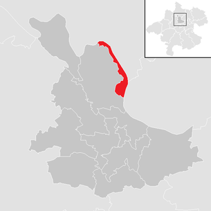 Lage der Gemeinde Aschach an der Donau im Bezirk Eferding (anklickbare Karte)